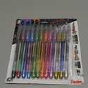 Pentel Sparkle and Krazy Pop, Metallic Gel Ink Pen, (1.0mm), Bold Line, Assorted Ink Colors, 12 count