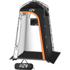 Large Shower Tent, Portable Privacy Tent with Mesh Floor & Carrying Bag, Lightweight & Sturdy, Easy Set Up, Portable Changing Room for Camping & Hiking, Fishing, Beach