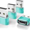 Elebase for Apple Watch Ultra 3 Adapter,USB to USB C Adaptor 4 Pack,Type C Female to A Male Charger Converter for iWatch Series 8 7,iPhone 17 16 15 14 Pro Plus Max,Airpods 4,iPad 9 10 Air 5 Mini 6 7 8 (Green)