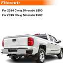 Tail Lights Assembly Compatible with 2014 2015 Chevy Silverado 1500 Taillights, Rear Brake Lamps Taillight with Bulb and Harness