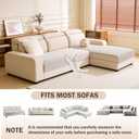 Sectional Couch Covers for Dogs, 2 Pieces Non Slip 100% Waterproof Sofa Cover for 2-3 Cushion,Washable Couch Cover for L Shape Sofa, Furniture Protector, Oatmeal, XX-Large, 35"x70.9"+35"x70.9"
