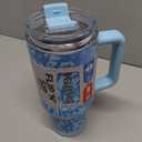  Igloo Floral Stainless Steel Travel Mug - Blue, 32 oz