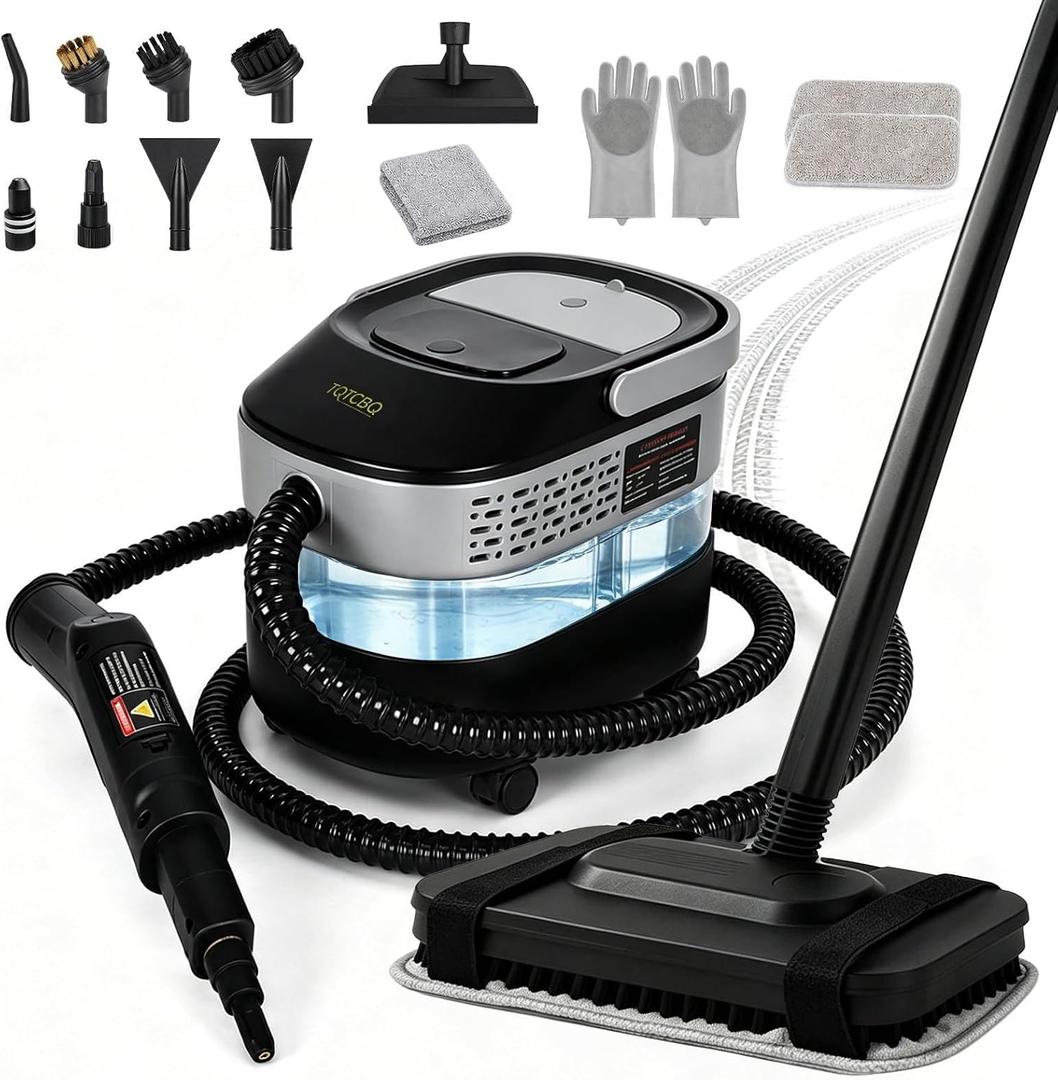 Steam Cleaner, Detachable Handheld & Mop Combo, 15s Fast Heat, 1600ML Tank
