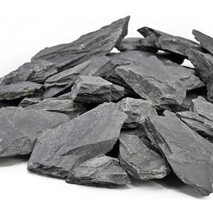 Unocho Aquarium Rocks 5lb Natural Slate Stone for Aquascaping Reptile Basking Platforms Terrariums Vivariums Paludariums Bonsai Miniature Fairy Gardens(2-4 inches), PCS 6