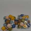 WILLBOND 2 Pieces Wool Felt Rainbow Ball Garland Colorful Pom Pom 6.5 ft Long 24 Ball Garland for Easter Mardi Gras Classroom Halloween Thanksgiving Xmas (Multicolor)