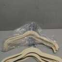 30 Pack Velvet Hangers for Clothes  Non-Slip Slim Flocked Shirt Hangers with 360 Swivel Hook, Space-Saving Felt Hanger for Coats, Sweaters, Tops, Blouses(Beige)