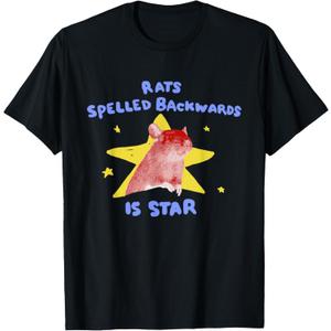 Rats Spelled Backwards is Star Rat Meme Rat Lover Animal T-Shirt