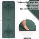 HAHE Yoga Mat Thick (8MM,1/3"), Eco-Friendly POE Non Slip Yoga Mat, High Rebound & Shock Absorption, Anti-Tear & Sweat-Resistant for Yoga, Fitness, Home, Workouts, Large Pilates Mats 72"x24" with Carrying Strap