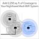 NETGEAR Nighthawk Tri-Band Whole Home Mesh WiFi 6 Add-on Satellite (MS80) add up to 2,250 sq. ft. of Coverage