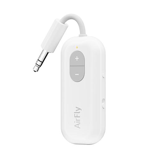 Twelve South AirFly SE | Bluetooth Wireless Audio Transmitter Adapter for AirPods/Headphones, 20+ Hr Battery, Works with 3.5mm aux Jacks on Airplanes, TVs, Gym Equipment, and Travel