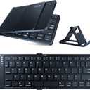 Protable Folding Wireless Keyboard,Foldable Bluetooth Keyboard for Business and Travel,USB-C Rechargeable,Multi-Device for iOS Android Windows Mac,Smartphone Tablet and Laptop,Pocket size,BLACK