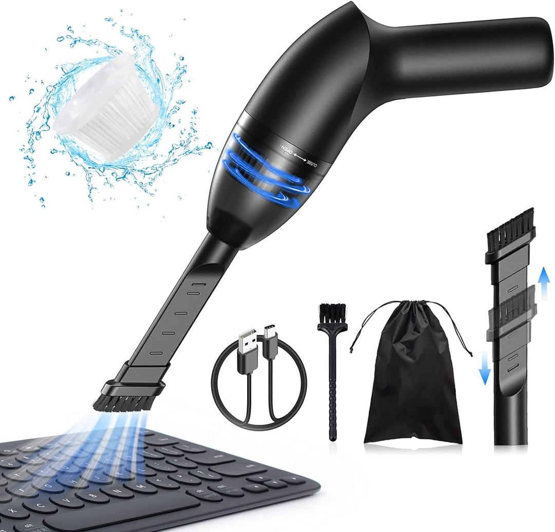 Hayousui 4.3Kpa Keyboard Vacuum Cleaner MiniHandheld Computer Vacuum Cordless for Car Laptop Sewing Machine Portable Keyboard Vac USB Desk Crumbs Dust Cleaners
