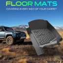 YHTAUTO Automotive Floor Mats Compatible with 2007-2013 Chevy Silverado/GMC Sierra 1500, 2007-2014 Silverado/Sierra 2500HD/3500 HD (Crew Cab), TPE Floor Liners All-Weather Protection, 1st & 2nd Row