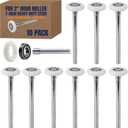 10 Pack 7" Stem 2" Sealed Nylon Commercial Garage Door Roller, Ultra Quiet Long-Lasting Durable High Load, Use 6200 Double Seals Precision Bearings for Home&Commercial