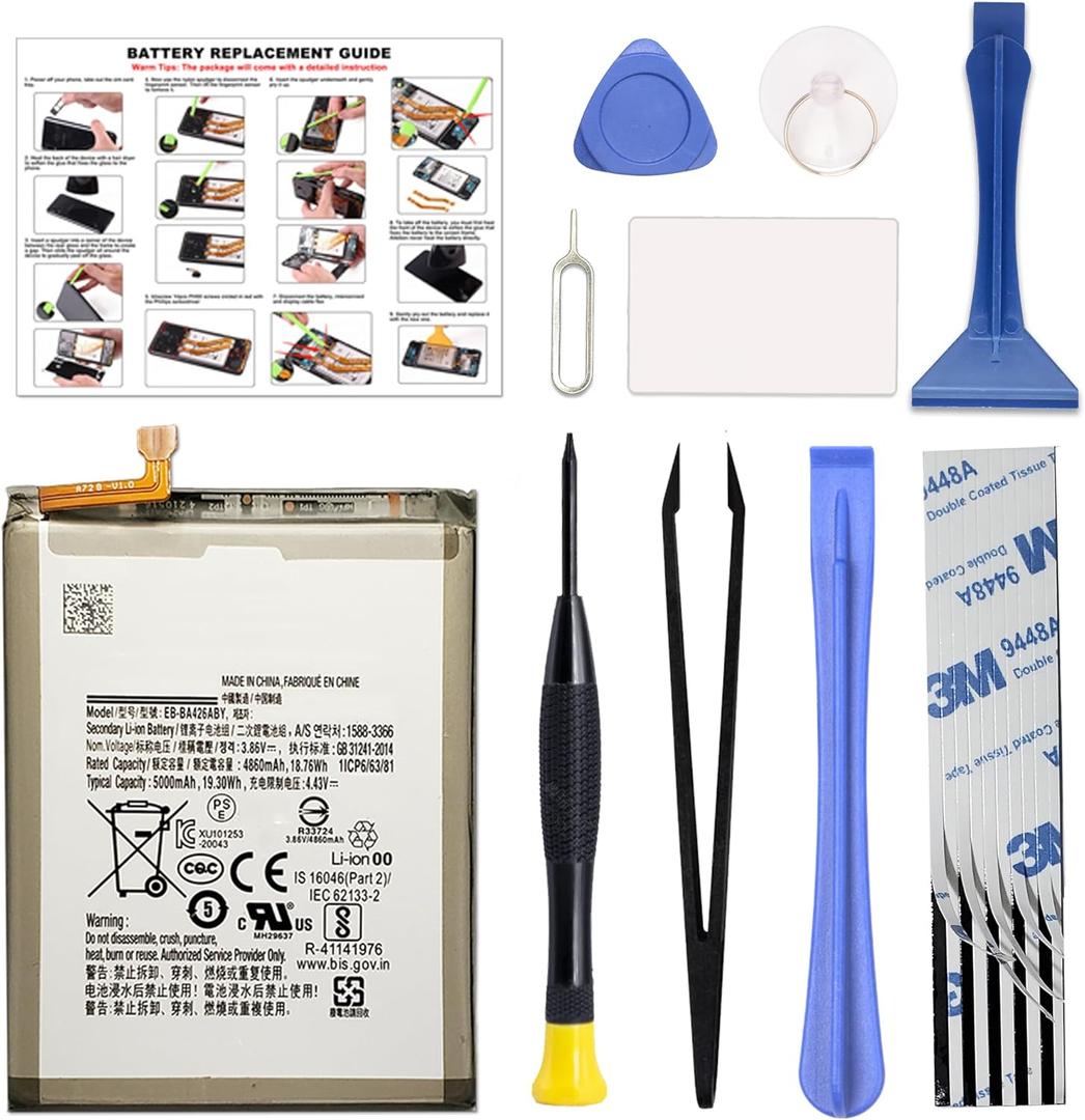 (New Upgraded) Compatible with Samsung Galaxy A32 5G / A42 5G Battery Replacement, EB-BA426ABY Battery with Installation Instruction & Repair Toolkit SM-A326B SM-A426B, SM-A426B/DS, SM-A426U