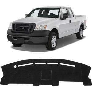 KUST Black Dash Cover for Ford F150 F-150 2004-2008, 2004-2008 Lincoln Mark LT Left Hand Driving Polyester Dashboard Cover Non-Slip Interior Accessories for F150 Custom Fit Dash Mat Sunshade No Glare