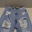 Women's High Waisted Distressed Jeans Straight Leg Casual Ripped Denim Pants
light wash, 39in Height, 16in Waist width