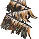 THARAHT Rooster Coque Tail Feathers Trim 8-10inch 2Yard Natural Fringe Trim for DIY Sewing Craft Party Clothing Cape Shawl Wings Halloween Wedding Decoration