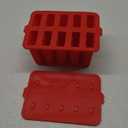 Silicone Popsicle Molds, 10 Cavity, BPA-Free, Red, Cone Shaped, Food Preparation Molds with Sticks and Funnel