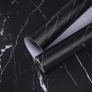 practicalWs 11.8"78.7" Black Marble Contact Paper Matte Peel and Stick Kitchen Countertops Paper Black and White Self Adhesive Removable Waterproof Wallpaper for Cabinet Covers