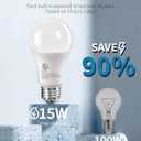 TJOY LED Light Bulbs, 100 Watt Equivalent A19, 5000K Daylight LED Bulbs, 15W Bright White Light Bulbs, Energy Saving Light Bulb with E26 Standard Base, 1500 Lumens Non Dimmable Lamp Bulb, 3 Pack