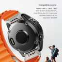 Nylon-Band for Garmin Fenix E/Fenix 8 AMOLED 47mm/Fenix 7/Fenix 7 pro/Fenix 6/Fenix 6 pro/Fenix 5/Fenix 5 Plus,Quickfit 22mm Adjustable Nylon Loop Bands for Garmin Forerunner 935/945, Instinct,Approach S62/S60(Starlight)