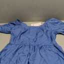 Womens Summer  Puff Sleeve Babydoll Elegant Empire Waist Mini Swing Skater Dress Size M