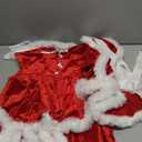 RSLOVE Christmas Outfits for Women - Sexy Christmas Dress with Cape 2Pcs Velvet Santa Costume Xmas Babydoll Furry (XX-Large, Red)