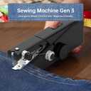 Handheld Sewing Machine for Beginners - Portable Cordless Mini Sewing Machine, Complete Sewing Kit & Accessories - Easy Electric Stitching for Home, Travel & DIY Repairs, Black