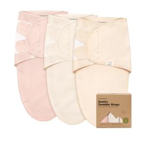 3Pack Organic Baby Swaddle Sleep Sacks Swaddles for Newborns, Infant 0-3 Months, Baby Girls, Boys, Soft & Snug Newborn Sleep Sack, Nursery Swaddling Blankets (Angelic)