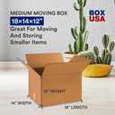 BOX USA Moving Boxes 18"L x 14"W x 12"H (20-Pack) Medium - Corrugated Cardboard Box for Shipping, Mailing, Packing, Packaging and Storage