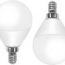 E12 Candelabra Globe Bulbs 6W 120V Daylight White 5000K 5-Pack