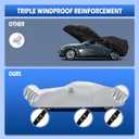 Car Cover Fit for BMW M4/4 Series 420i 428i 430i 435i 440i Sedan Coupe 2014-2026, Migaven Waterproof Full Exterior Cover Sun Rain Protection with Door Zipper, Silver