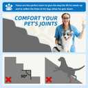 Dog Stairs 3-Step for Small Dogs and Cats to Get on Bed and Furniture/Windows, Pets Can Climb, Sit, or Perch to Look Out Windows, Extra Wide Dog Steps, Non-Slip Waterproof Fabric Cover, Grey15.7" H