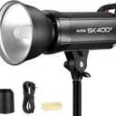 Godox SK400II Strobe Flash Light 400Ws with Standard Reflector, GN65 5600K 2.4G Studio Photo Strobe Monolight Light for Studio Shooting with 150W Modeling Lamp(Bowens Mount) (SK400 II)