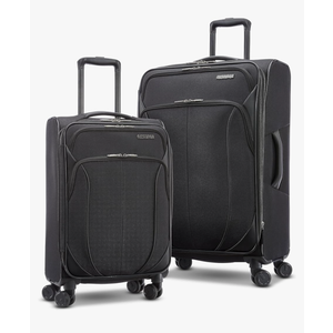 American Tourister 4 KIX 2.0 Expandable Softside Luggage with Spinner Wheels, 2 PC SET (20/24), Black American Tourister 4 KIX 2.0 Expandable Softside Luggage with Spinner Wheels, 2 PC SET (20/24), Black
