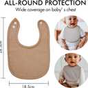 10 Pack Cotton Snap Bibs for Baby Boy Girl, Super Soft Drool Bibs for Teething and Feeding