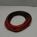 Flexible Quarter Round Molding Peel and Stick Rubber Trim Molding Double-Sided Self Adhesive Wall Corner Trim for Floor, Bathrooms, Countertops (1/2 W x 1/2 H x 40 Ft, Black)