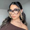 Zeelool Oversized Square Blue Light Glasses Acetate Frame for Women with Star ZJGA151789 Minfia (Blackpink)