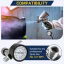 Air Adjusting Valve Regulator with Precision Gauge, Air Pressure Regulator for Spray Painting, Pneumatic Tool, Air Compressor, Spray Equipment, 1/4 NPT, 0-180 PSI