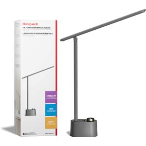HONEYWELL Upgraded LED Desk Lamp - H01 Pro Sunturalux Foldable Desk Light with USB A+C Charging Port, 3 Color Modes Dimmable Table Lamp for Home Office Reading(Grey)