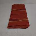 L.Z.E Burnt Orange Sheer Curtains 96 Inch Long 2 Panels Set for Living Room, Voile Sheer Curtains & Drapes for Bedroom Dining Room, Modern Rod Pocket Wave Pattern Window Sheers (55W x 96L)