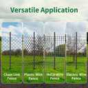 Heavy Duty No Dig Rustproof Metal Fence U Posts 7 FT Splicable 15 Pcs Black