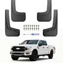No Drill for Ford Ranger Mud Flaps 2024-2026, Heavy Duty Front & Rear All Weather Splash Guards Set for XL XLT Lariat, OEM Truck Mud Guards, Not Fits Raptor/Tremor/Sand Desert & Running Board Models