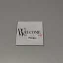 HSIASHENG Welcome to Our Home Wooden Sign Decor 5"X5", Housewarming Welcome Home Wooden Desk Table Decor Stand Sign, Family Decorative Gifts for Woman Man Couple