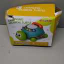 Jyusmile Baby Toys 6 to 12 Months, Musical Turtle Crawling Infant Toys, Early Learning Educational Toy with Light & Sound, Christmas Birthday Gifts for Boy Girl 7 8 9 10 11 Month 0-1 Year Old (Blue)