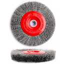 6 Inch Stainless Steel Wire Wheel Brush for Bench Grinder with 1/2-Inch and 5/8-Inch Arbor, 0.012" Coarse Crimped Stainless Steel Wire,for Rust Removal (1)