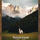 Giftgarden 11x17 Picture Frame Rustic Brown, 11 by 17 Thin Poster Photo Frame for Wall Display, Single