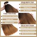 Ombre Braiding Hair 24 Inch Pre Stretched Braiding Hair Professional Hair Extensions 6 Packs 100% Kanekalon Synthetic Crochet Hair Braids Yaki Texture Hair Braiding (24Inch,T1B/30/27#).