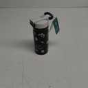 16 oz Stainless Steel Insulated Kids Water Bottle, Leak Proof Metal Thermal Flask with Straw lid, Cute Toddler Tumbler Cup for School Girls & Boys (Black, Space)